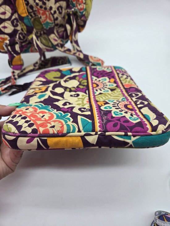 Vera Bradley Plum Crazy Backpack & Tablet Sleeve Set Purple Paisley Travel Lot main image 14